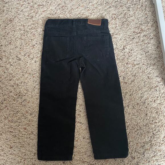 Janie and Jack Boys The Straight Leg Stretch Corduroy Pants Pockets Black 3 - Picture 5 of 5